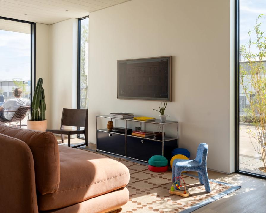 Living room at American Housing home