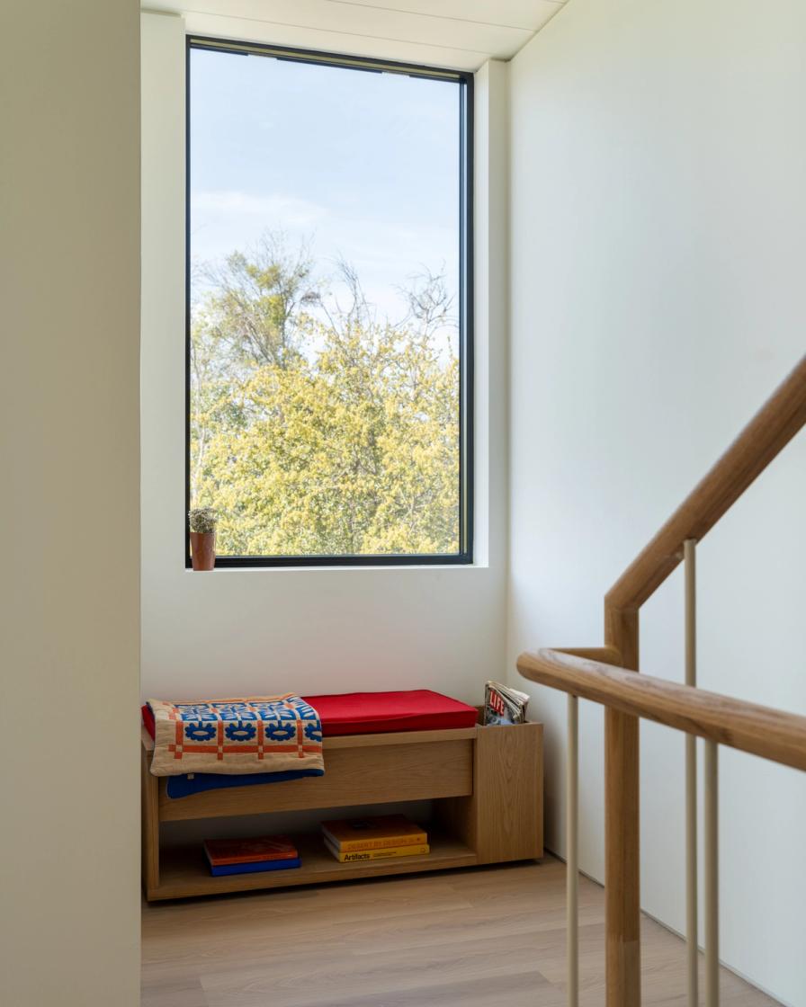Reading nook at American Housing home