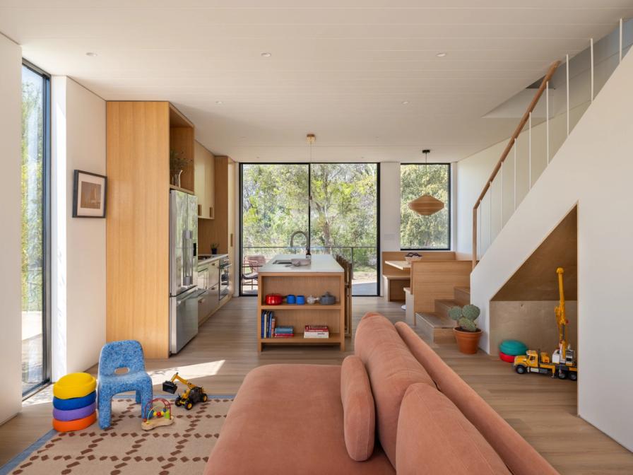 Living room at American Housing home