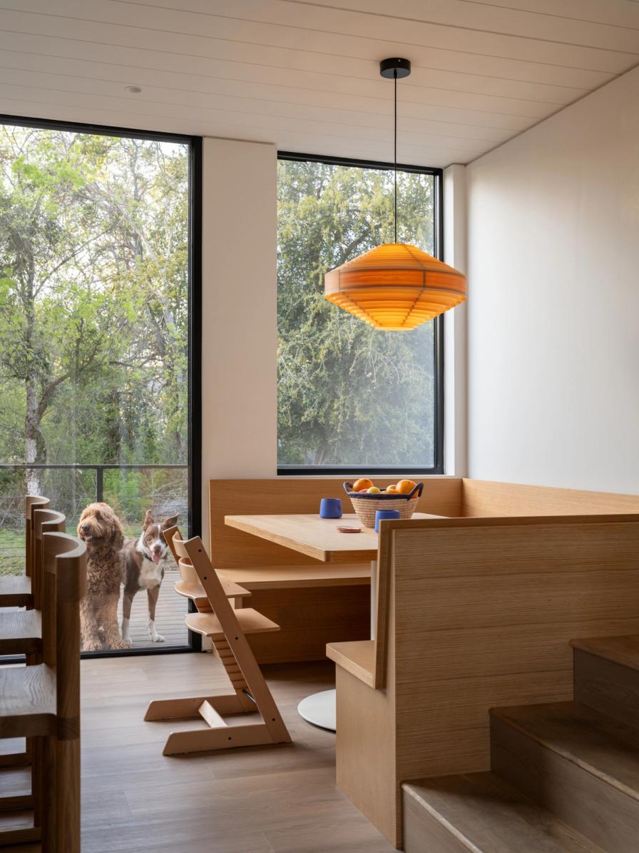 Dining nook at American Housing home