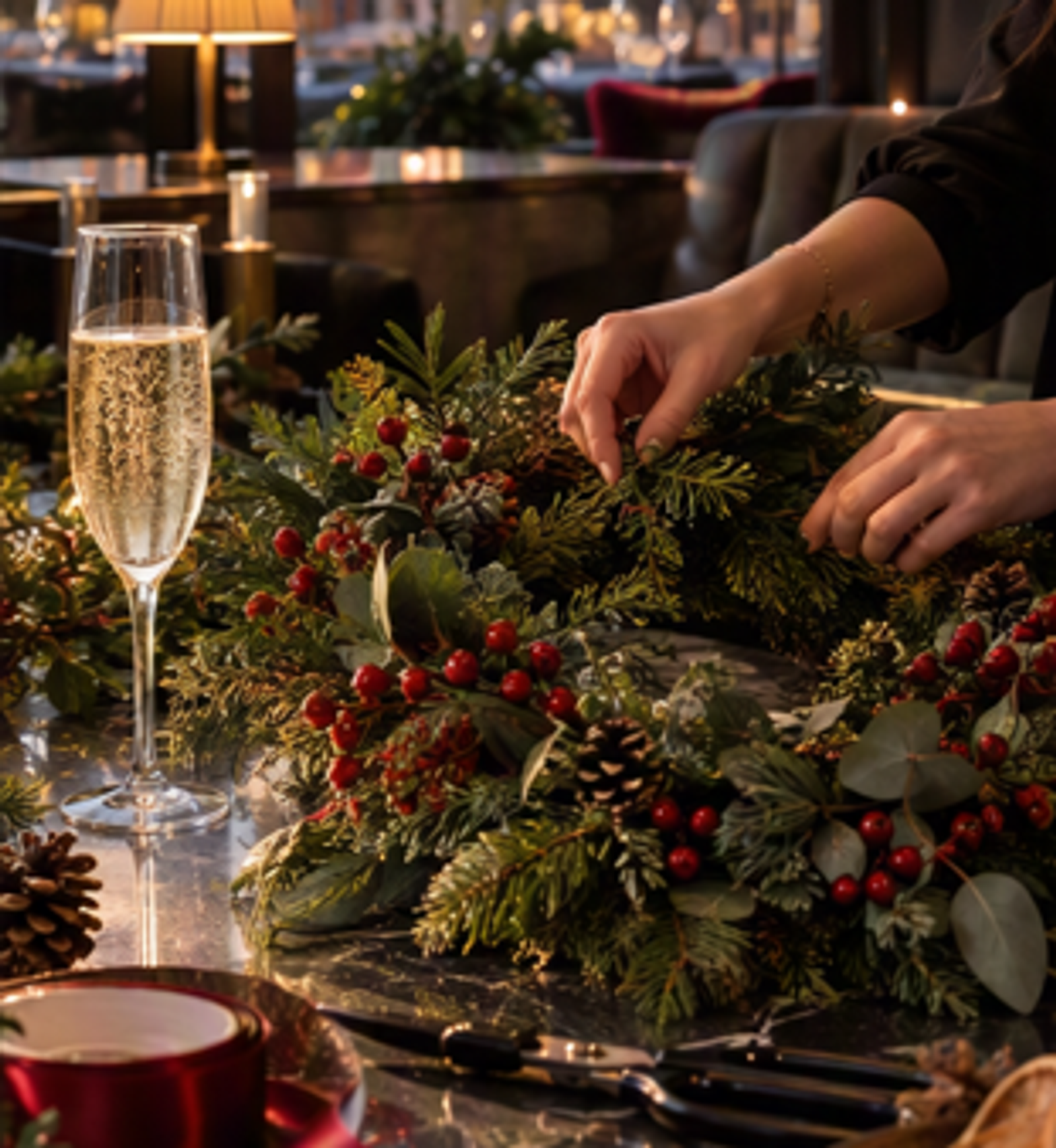 Christmas Wreath Making Workshop at Bank, Birmingham