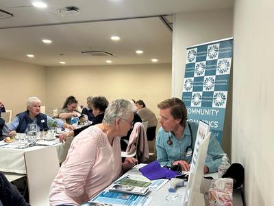 person getting a health check