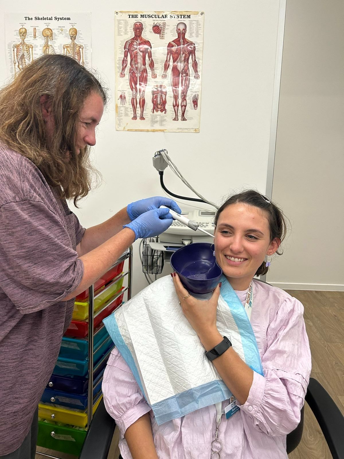 person doing an ear washout