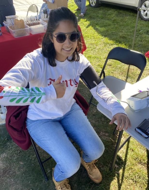 person getting a blood pressure check 