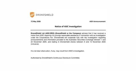 DroneShield Faces ASIC Probe Over Disclosures and Share Trading