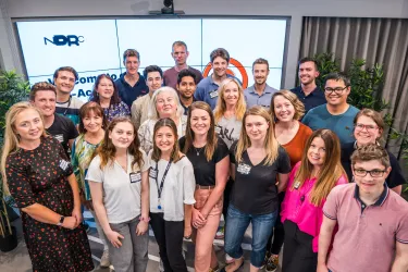 Founders collaborating during an NDRC Pre-Accelerator workshop session.