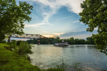 Techstars Founder Catalyst logo against a backdrop of water and sustainable technology imagery.