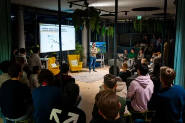 Founders collaborating in a modern workspace at the Campus Founders Accelerator.