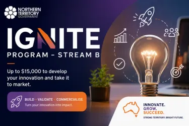 A graphic representing innovation and business growth in the Northern Territory.