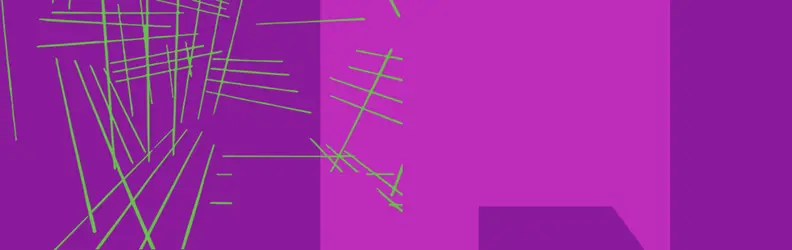 Abstract visualization of quantum computing with interconnected nodes and light trails.