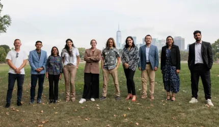 Innovators collaborating on climate technology solutions