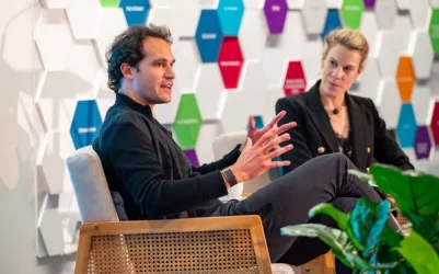 Founders pitching their startups at the MassChallenge UK Awards at City Hall, London.