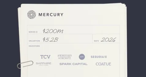 Mercury Raises $200M Series D at a $5.2B Valuation