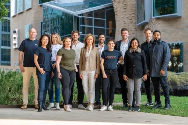 Climate tech founders collaborating during the EnergyLab accelerator program