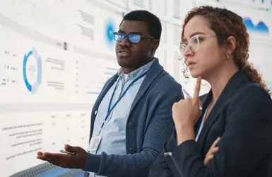 Founders presenting their startups at the gBETA AI Showcase event.