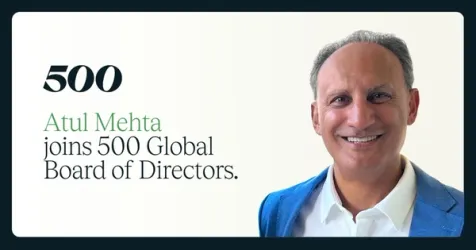 500 Global Welcomes Atul Mehta to its Board of Directors