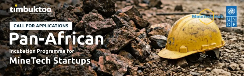 African innovators collaborating on MineTech solutions in a modern hub.