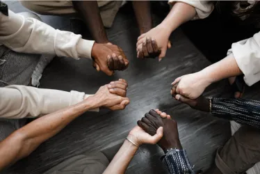 Global entrepreneurs collaborating on sustainable development goals.