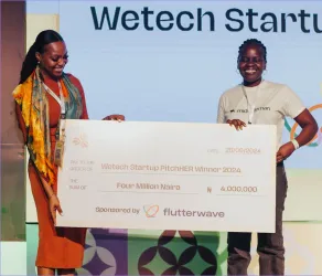 Female founders pitching their startups at the Wetech 2026 Conference