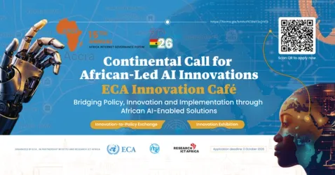 African innovators showcasing AI solutions at the ECA Innovation Café