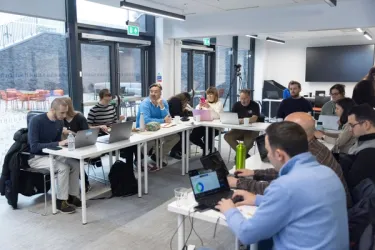 Techscaler Catalyst founders collaborating during a workshop session.