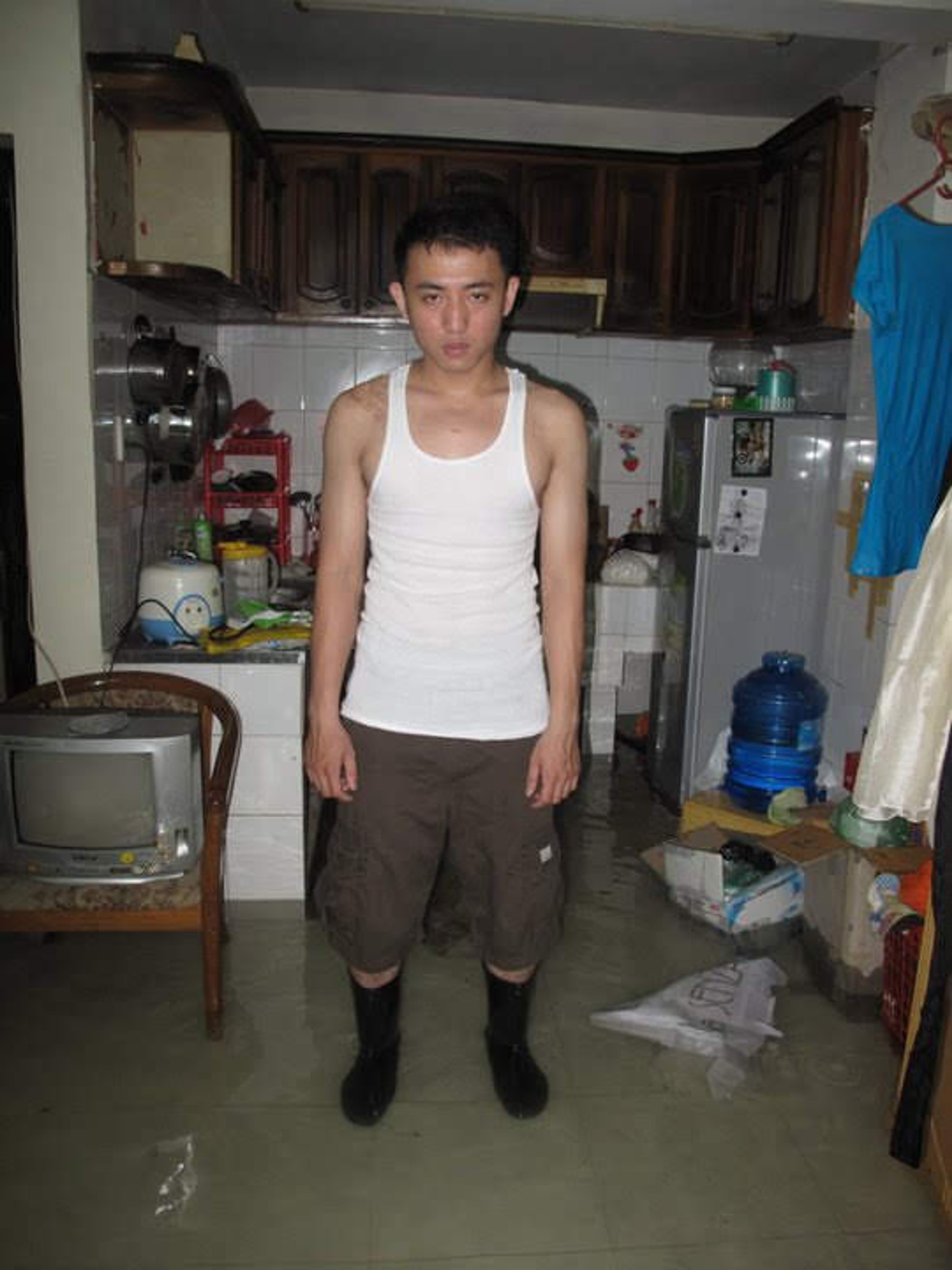 Tuan at his apartment in Binh Thanh