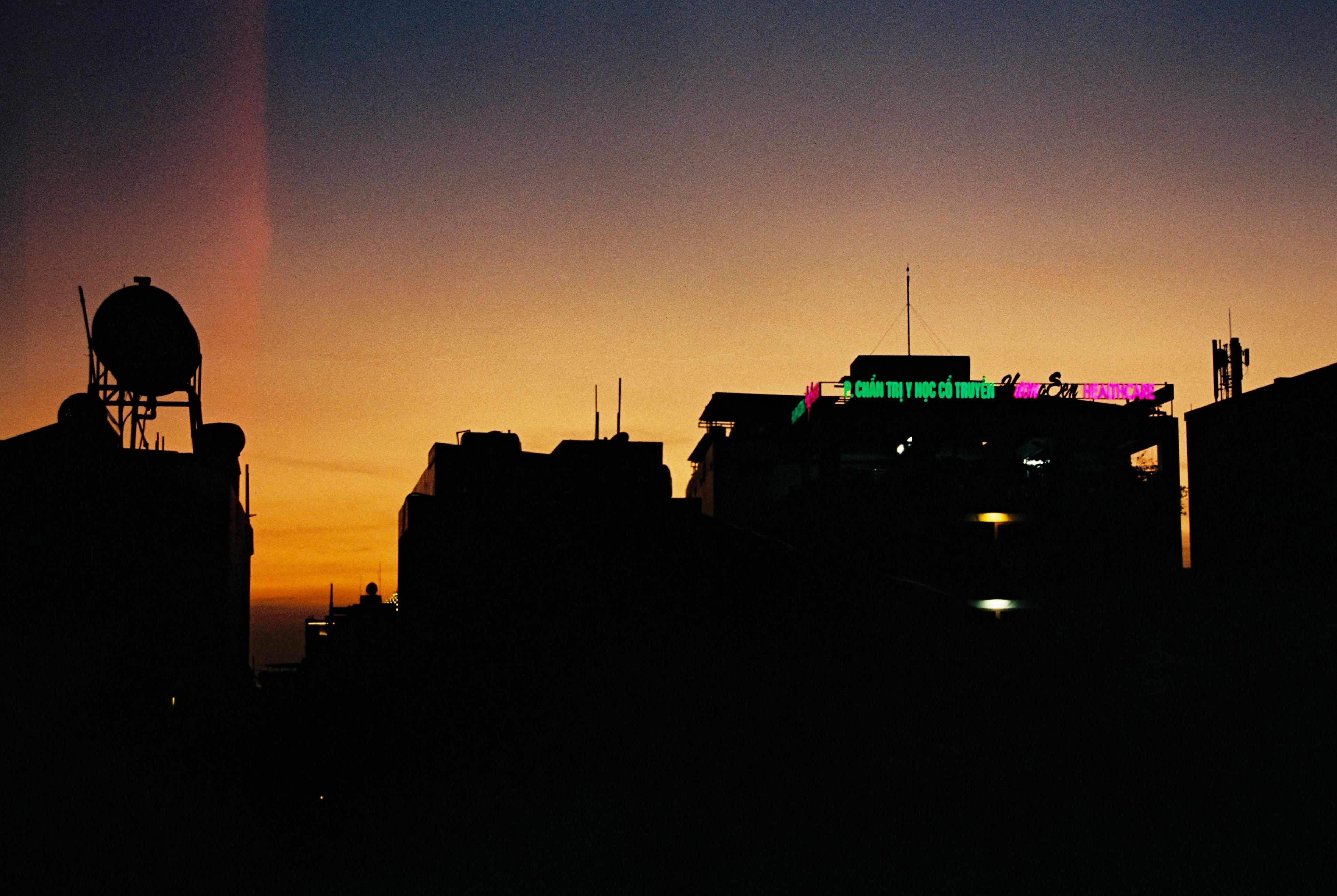 sunset sky saigon vietnam