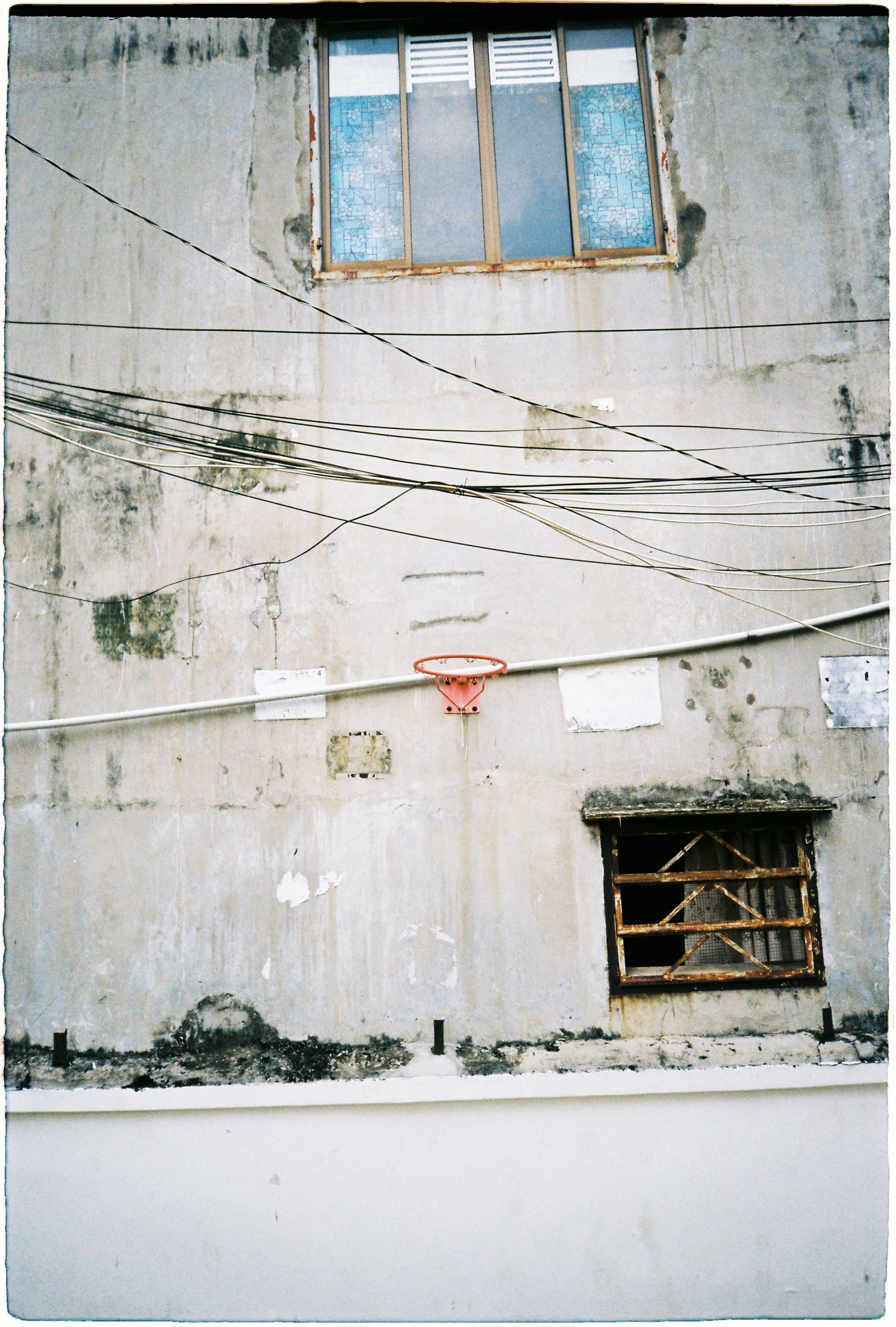 basketball rim on the wall