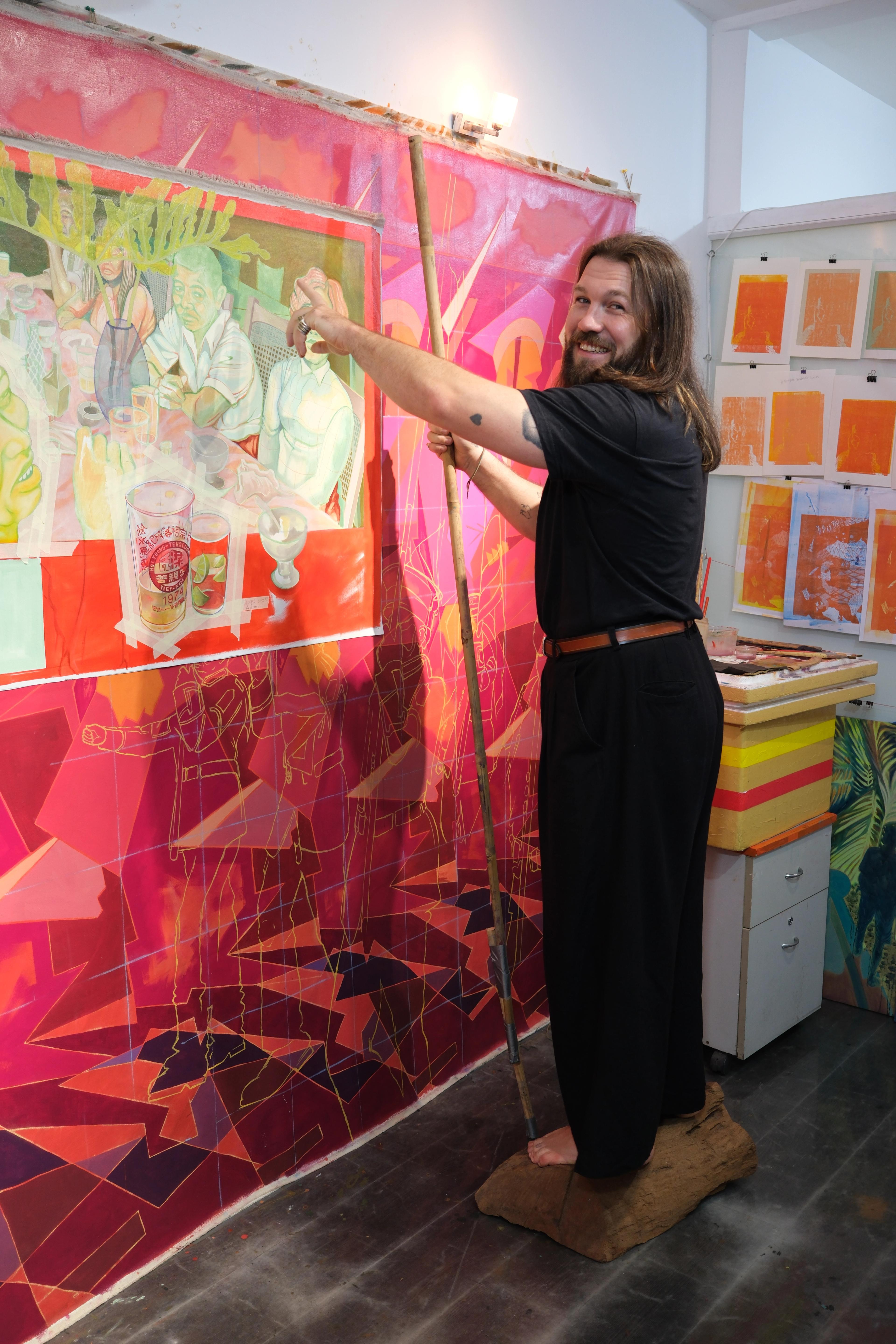 Ruairi in his studio