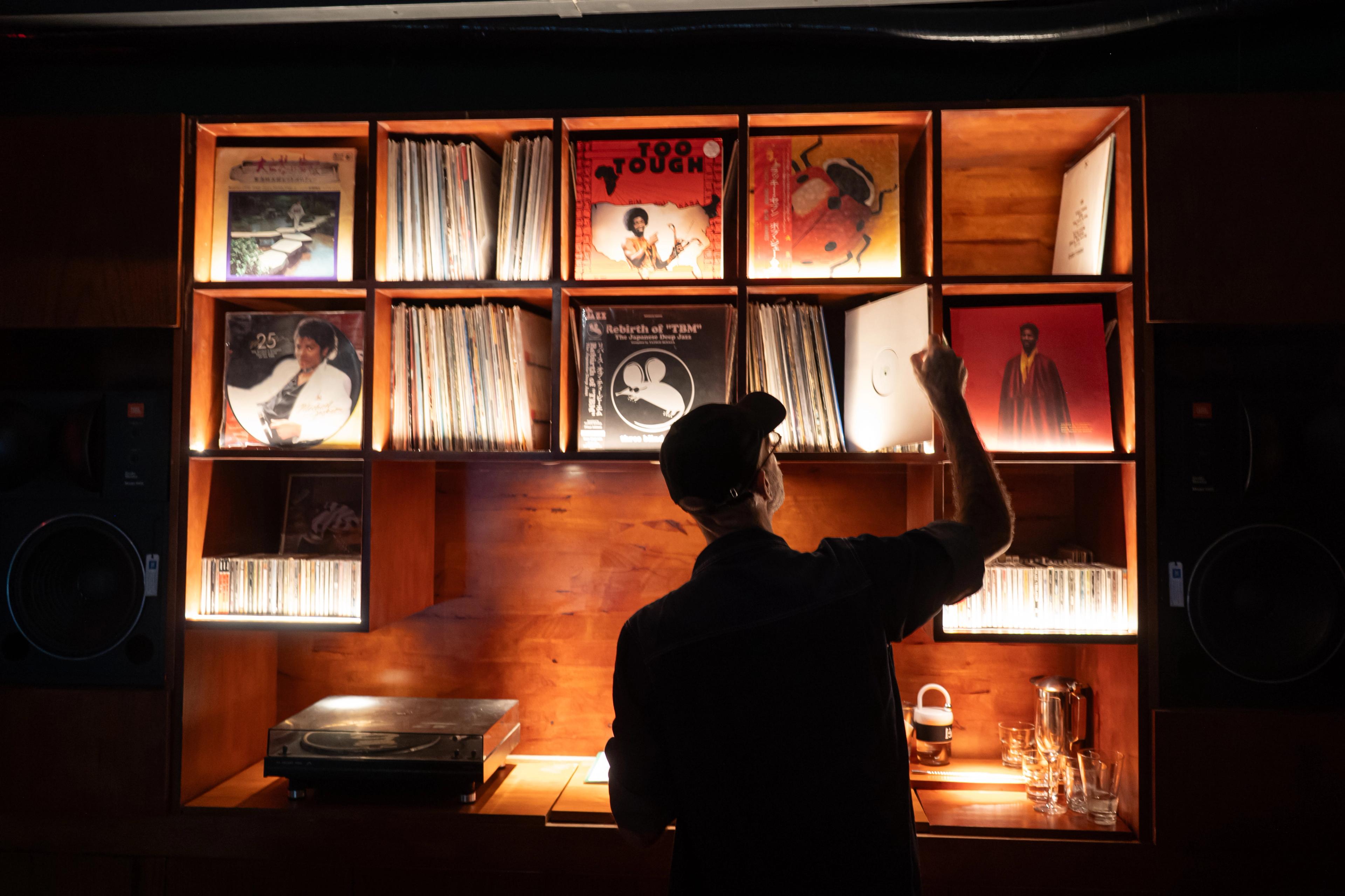 Toni in the La Scène Listening Room