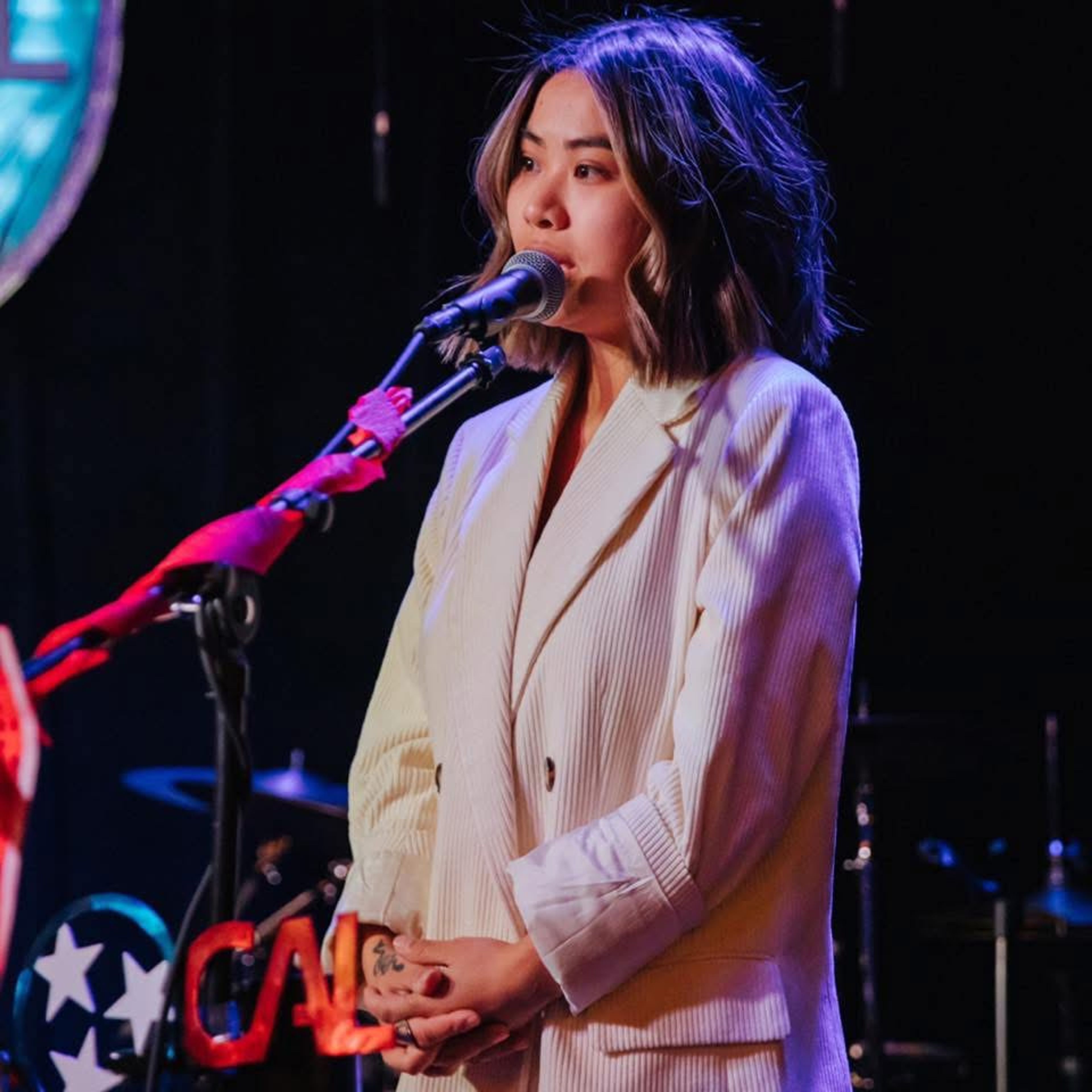Amy speaking