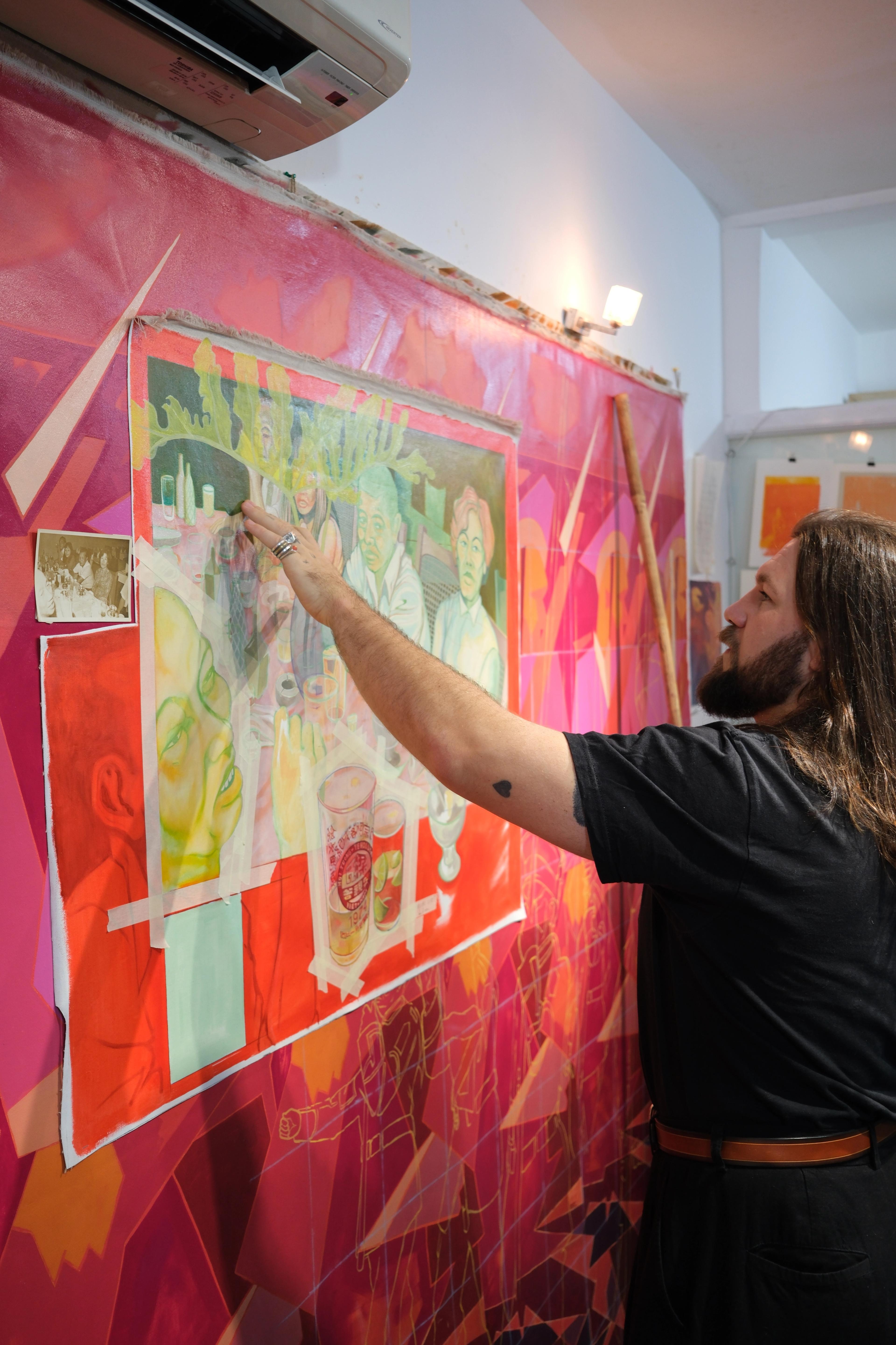 Ruairi in his studio