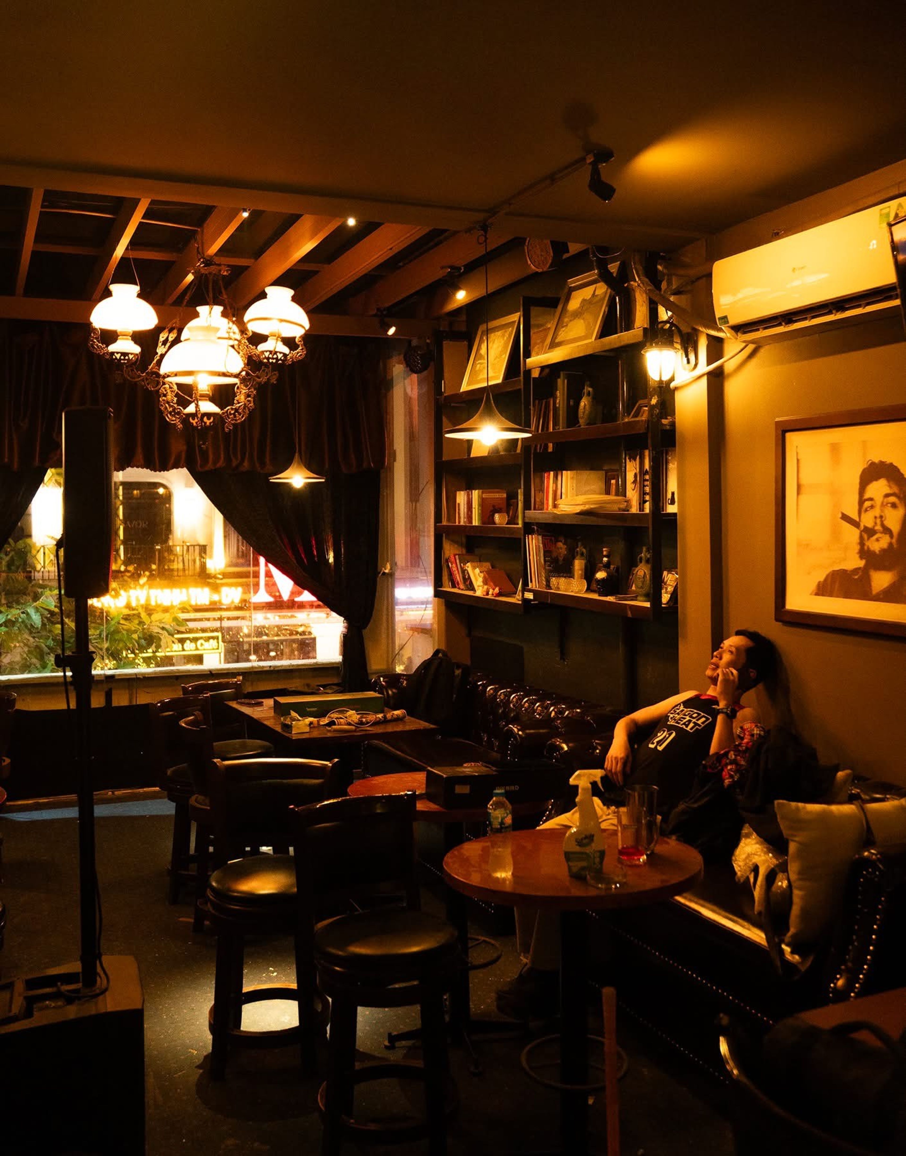 smoking man saigon nightime bar