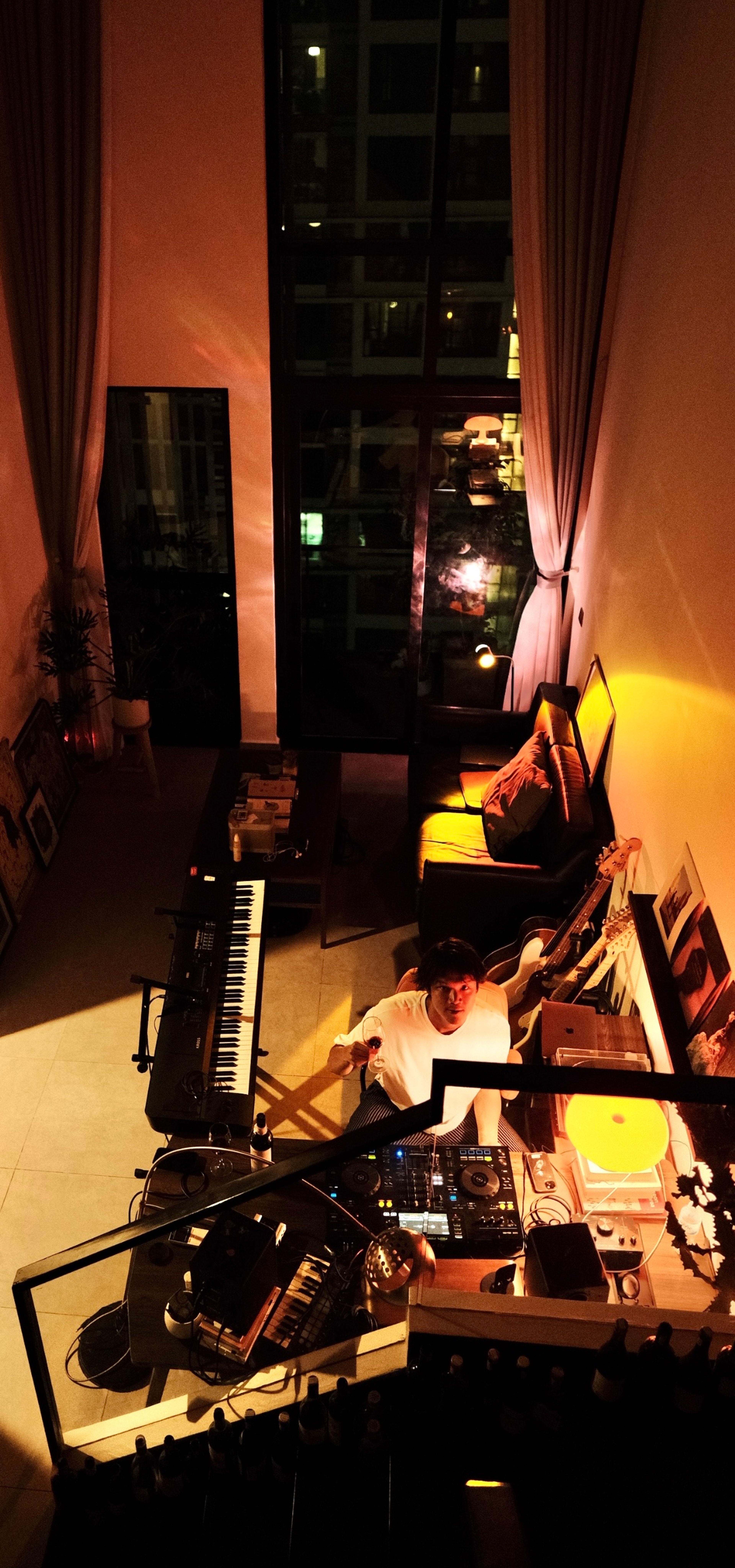 Steven in the studio