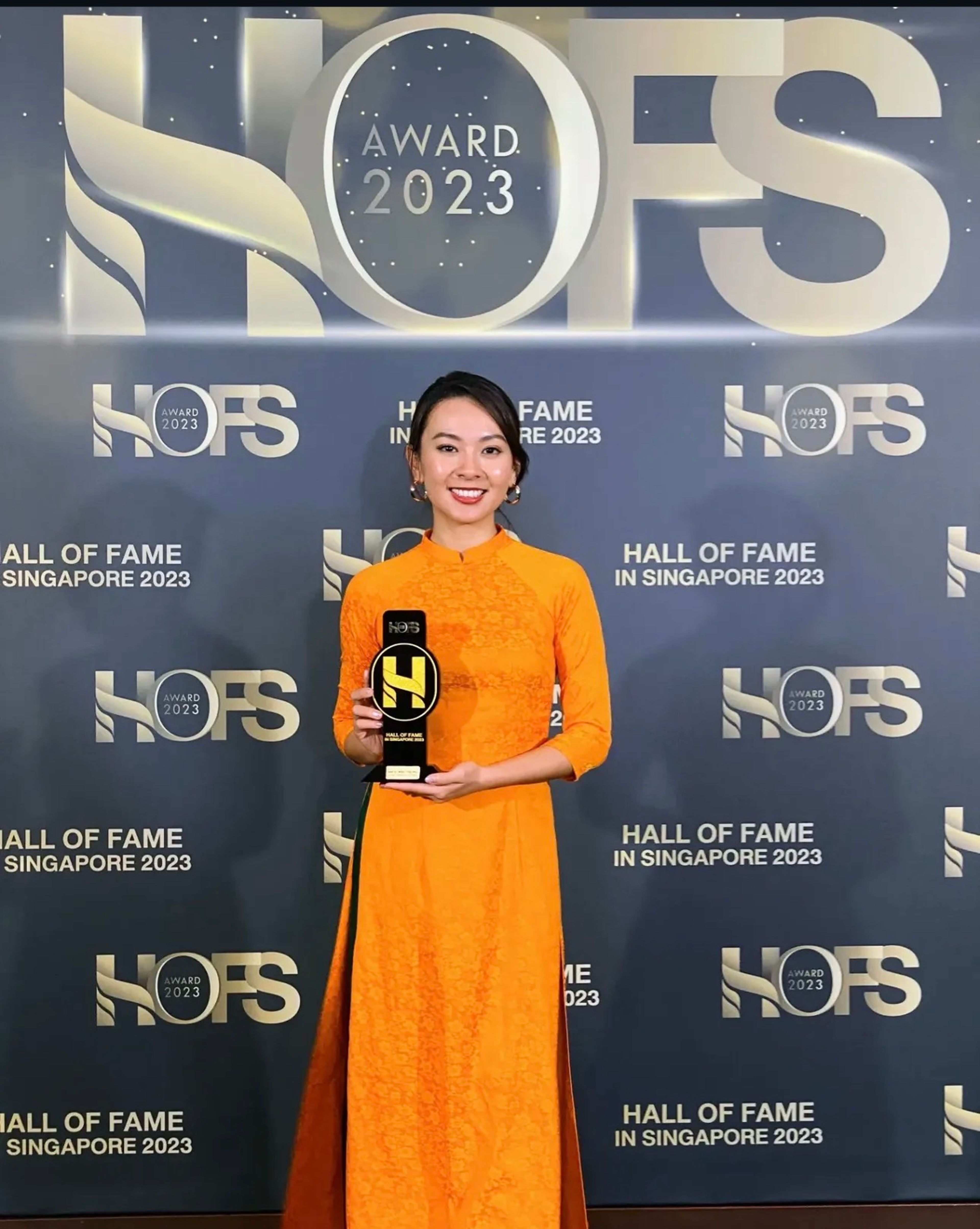 Van receiving the Hall of Fame Award in Singapore 2023