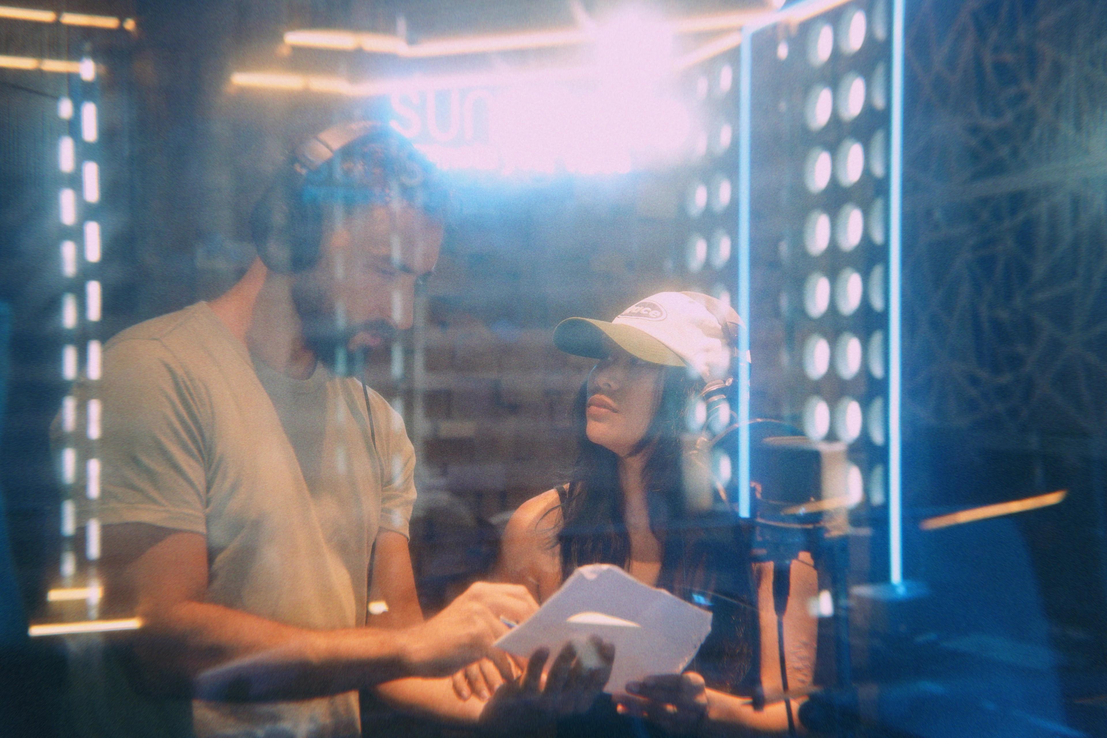 Amy in the studio with Guillaume