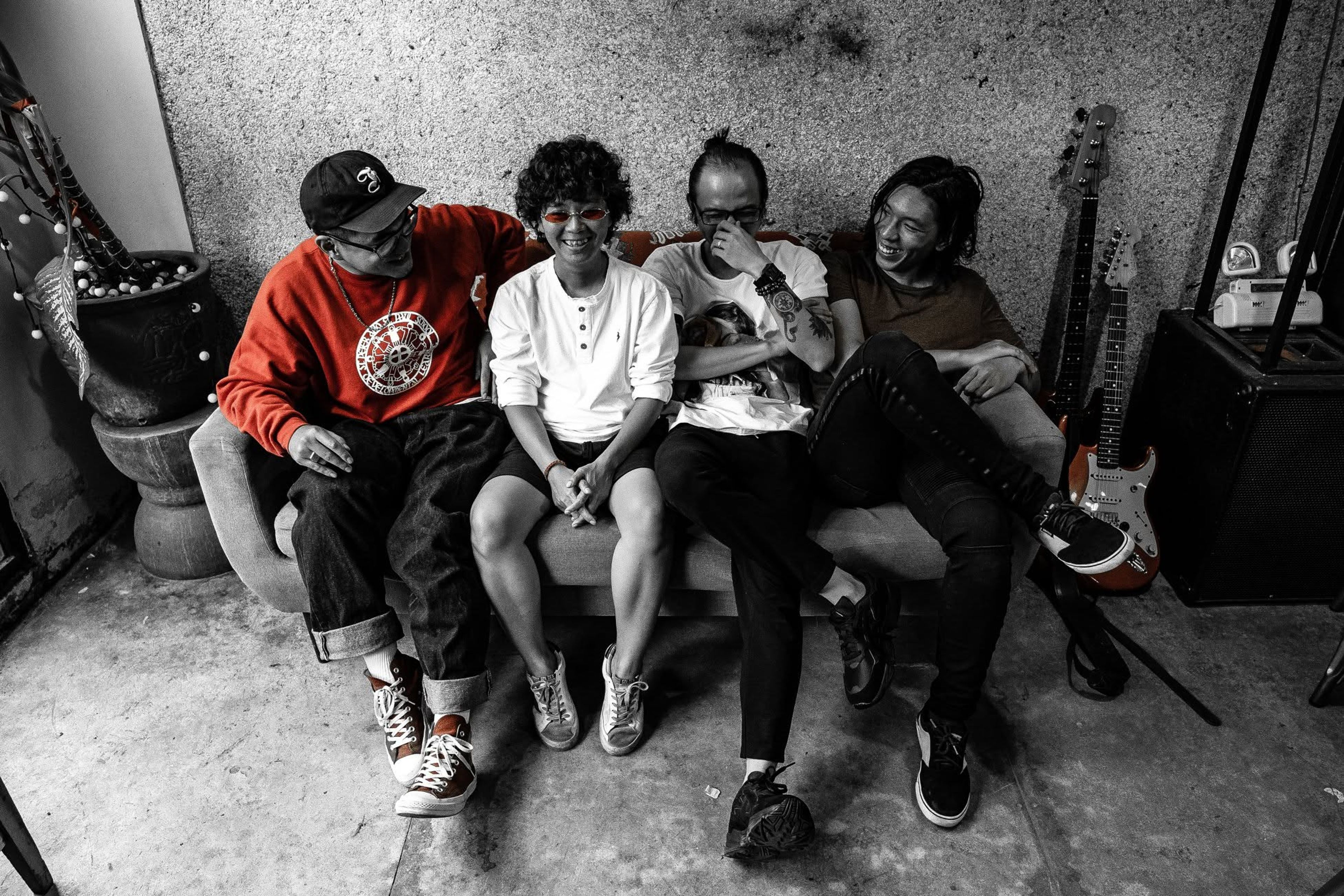 Chợ Quán before their first live show at Yoko Cafe