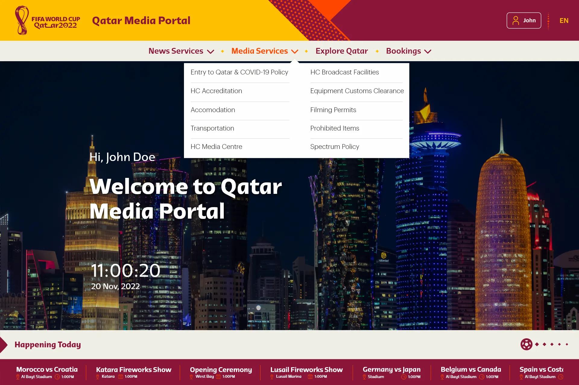 Supreme Committee media accreditation portal FIFA World Cup Qatar 2022