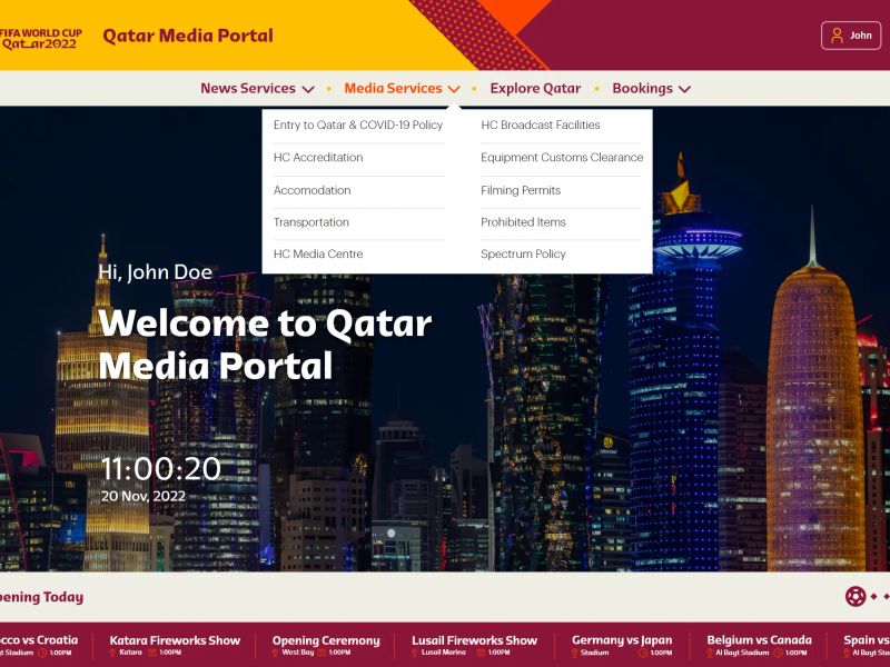 Supreme Committee media accreditation portal FIFA World Cup Qatar 2022