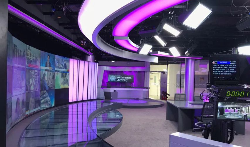 Northwestern University in Qatar newsroom LED video wall
