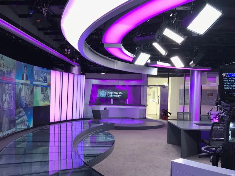 Northwestern University in Qatar newsroom LED video wall
