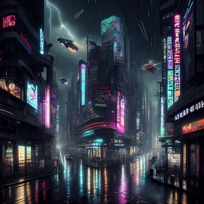 Bria FIBO - Cyberpunk City
