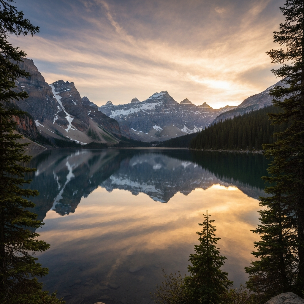 Google Imagen 4 Fast - Mountain Lake Sunrise