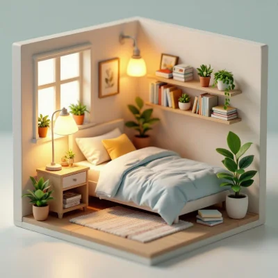 HiDream L1 Dev - Isometric Room