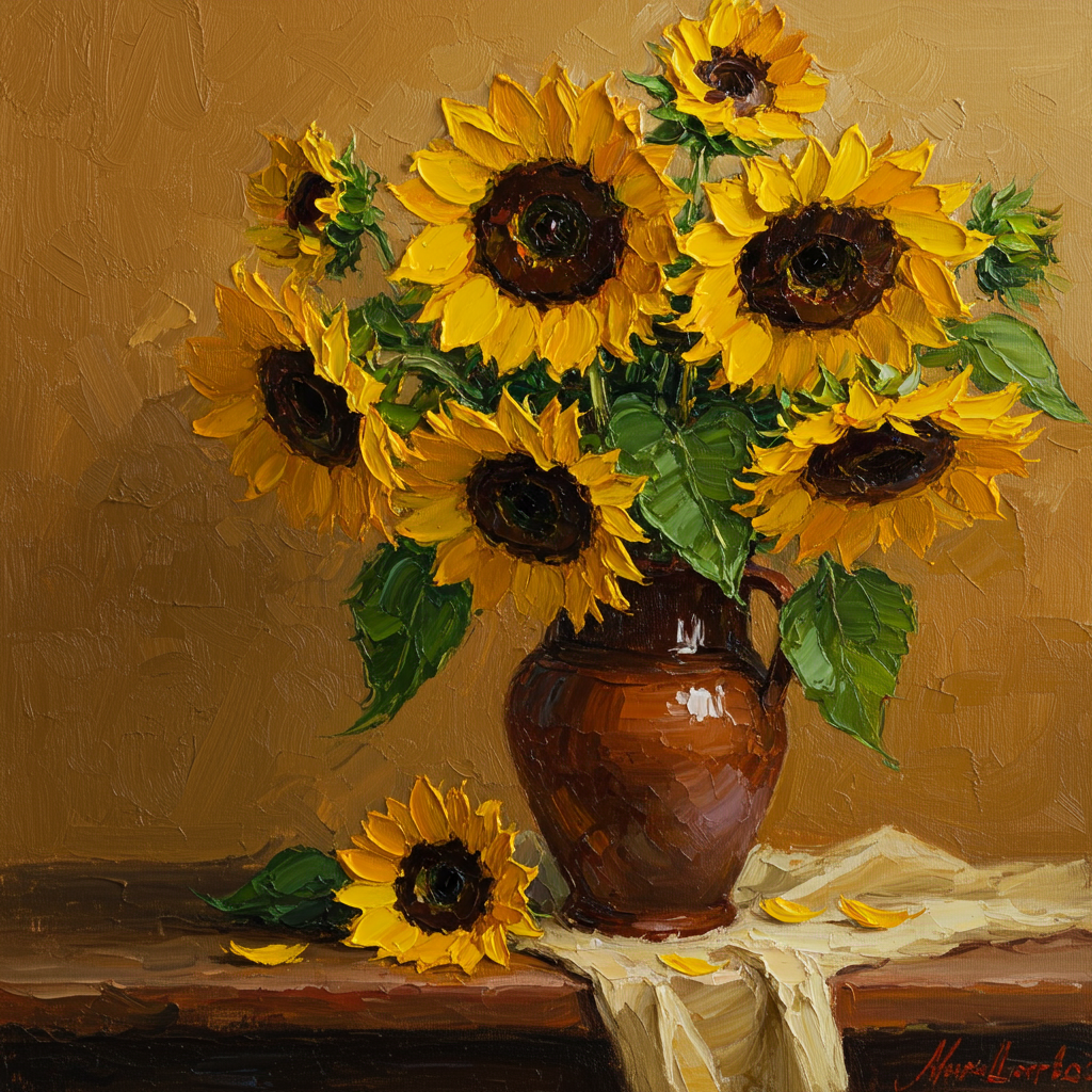 Google Imagen 3 - Oil Painting Flowers