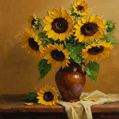 Google Imagen 3 - Oil Painting Flowers