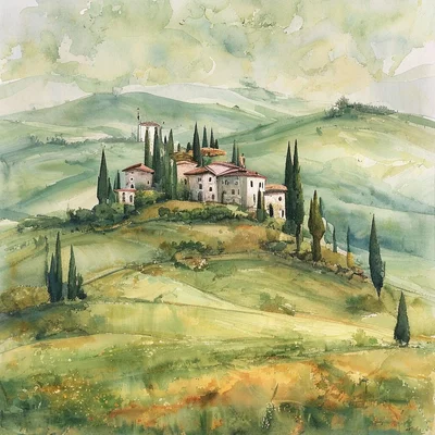 NVIDIA Sana Sprint - Watercolor Landscape