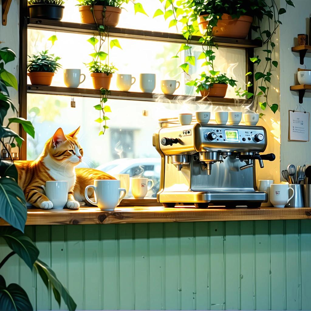 Stable Diffusion 3.5 Large - Cozy Anime Cafe