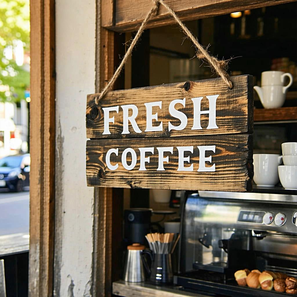 Stable Diffusion 3.5 Large - Coffee Shop Sign
