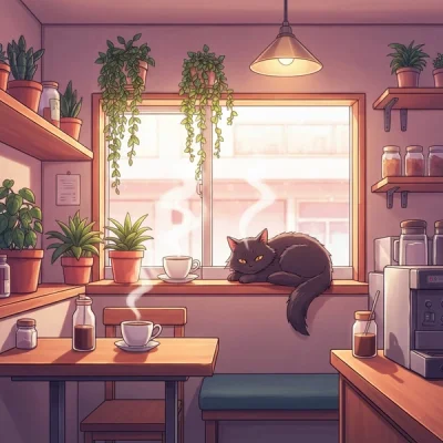 Google Imagen 4 Fast - Cozy Anime Cafe